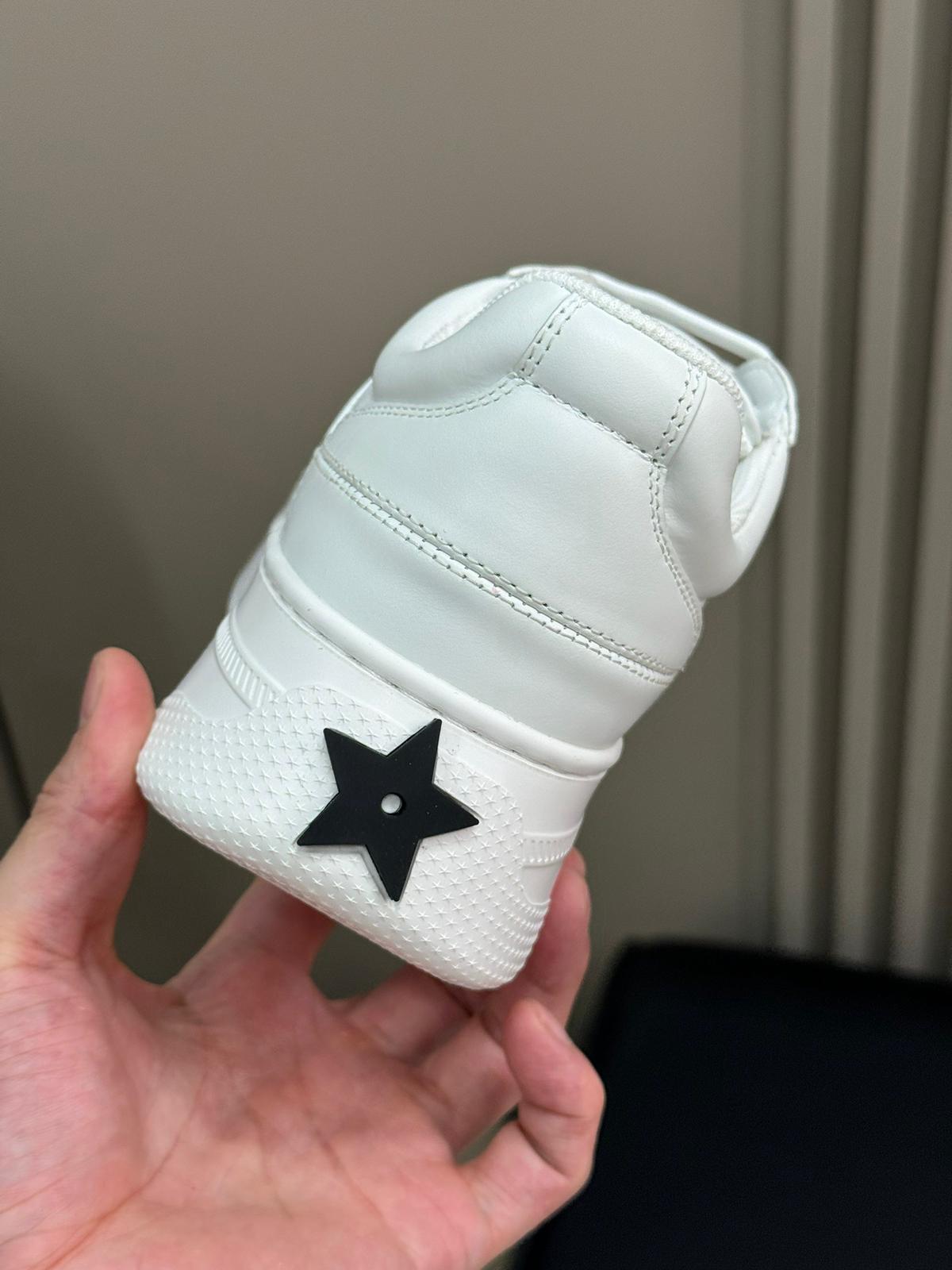 White Calfskin and Suede Calfskin