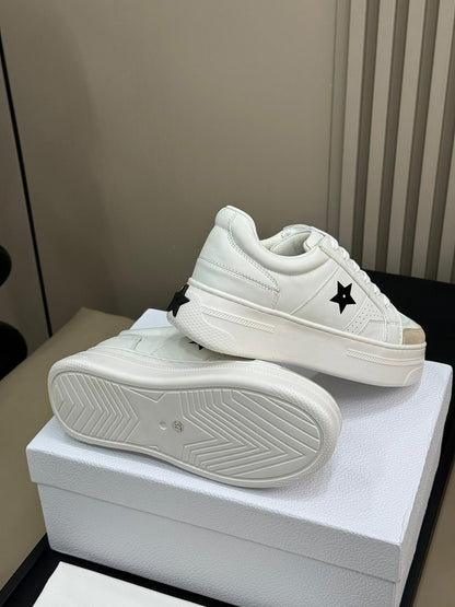 White Calfskin and Suede Calfskin