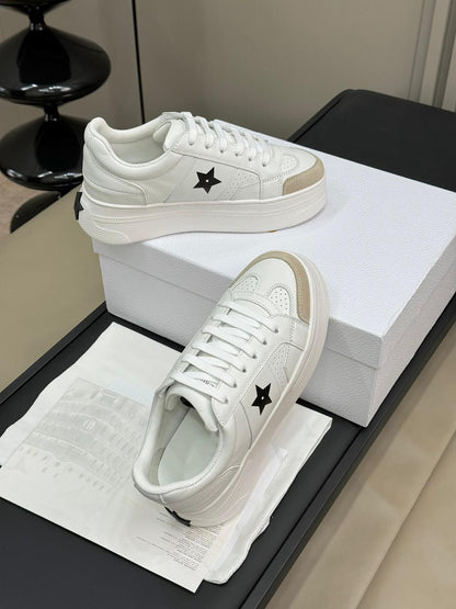 White Calfskin and Suede Calfskin