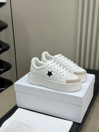 White Calfskin and Suede Calfskin