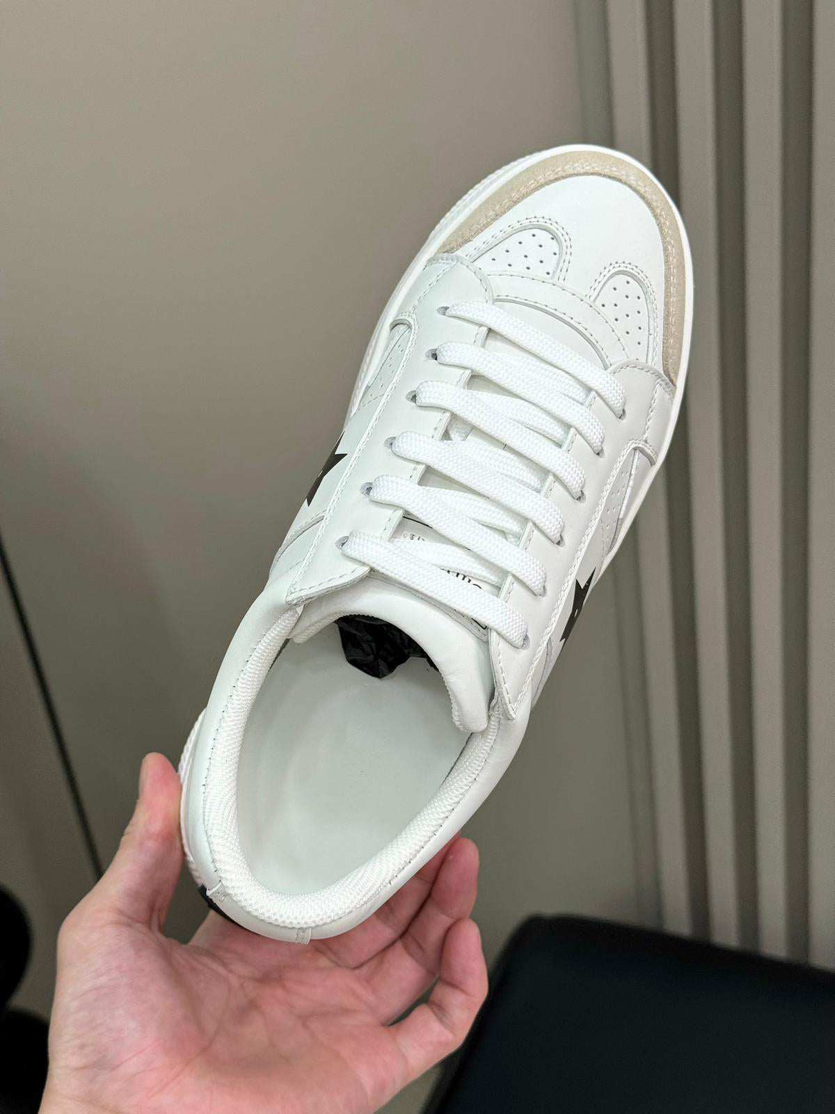 White Calfskin and Suede Calfskin