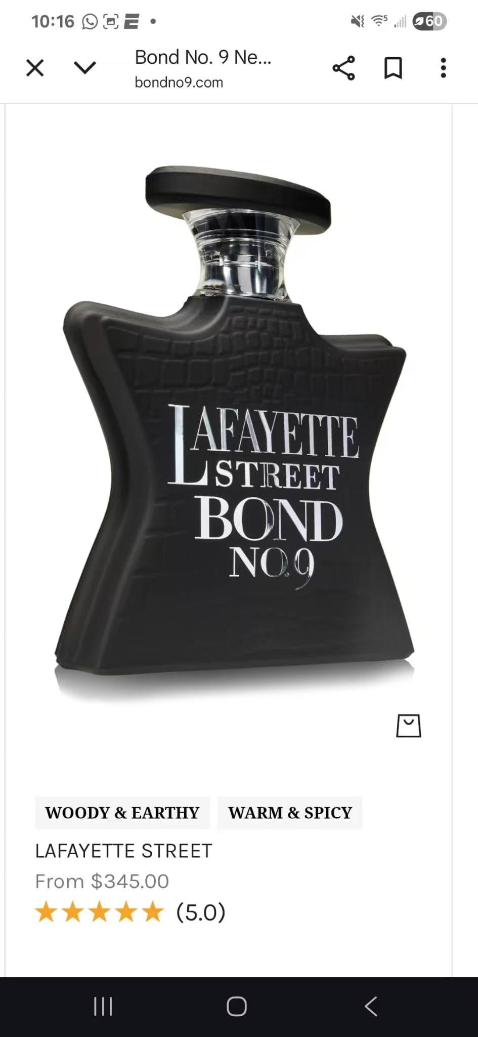 20 bottles of perfume deposit